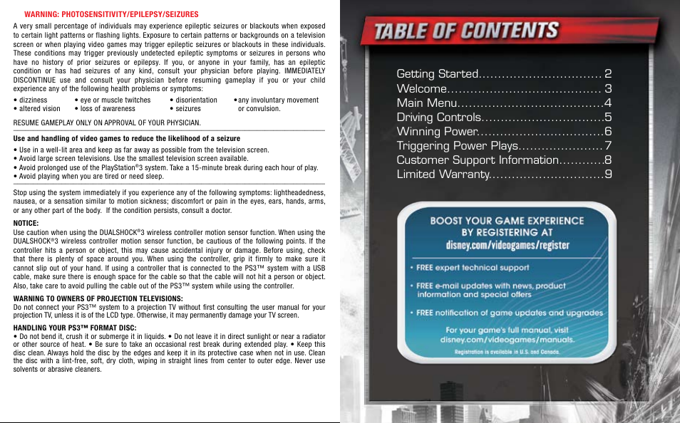 Disney Interactive Studios Split/Second for Playstation 3 User Manual | Page 2 / 5