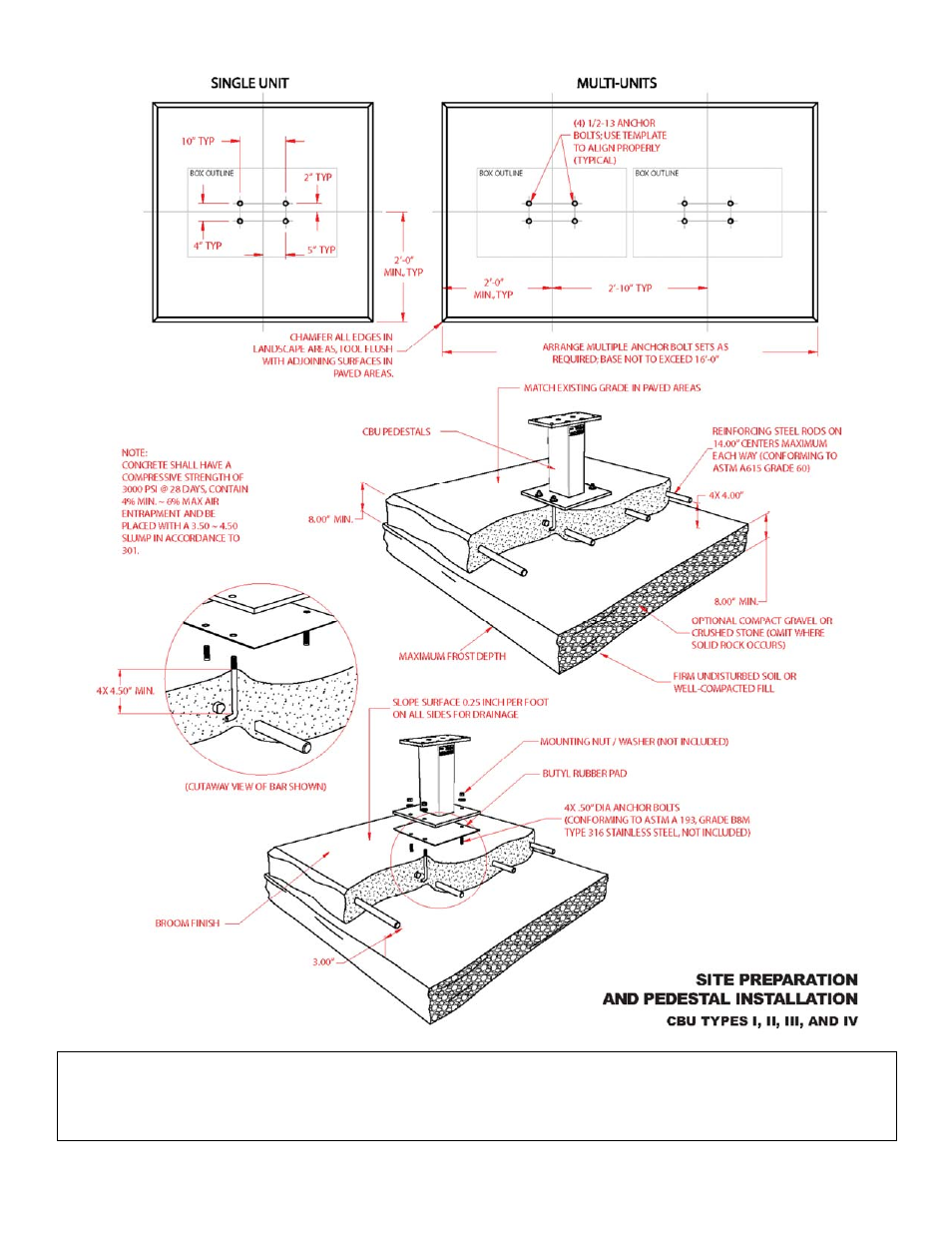 Salsbury industries | Salsbury Industries 3313 Cluster Box Units Installation User Manual | Page 3 / 10