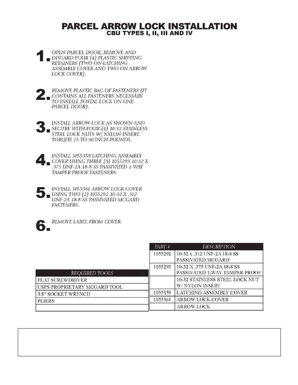 Salsbury industries | Salsbury Industries 3313 Cluster Box Units Installation User Manual | Page 7 / 10