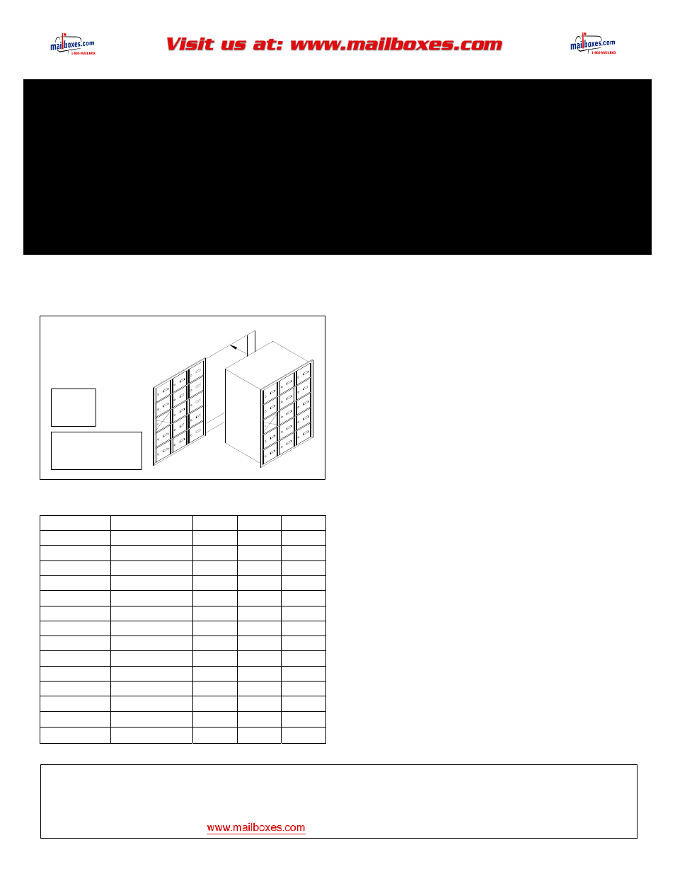 Salsbury Industries 3600 Series 4B+ Horizontal Mailboxes FRONT LOADING User Manual | 4 pages