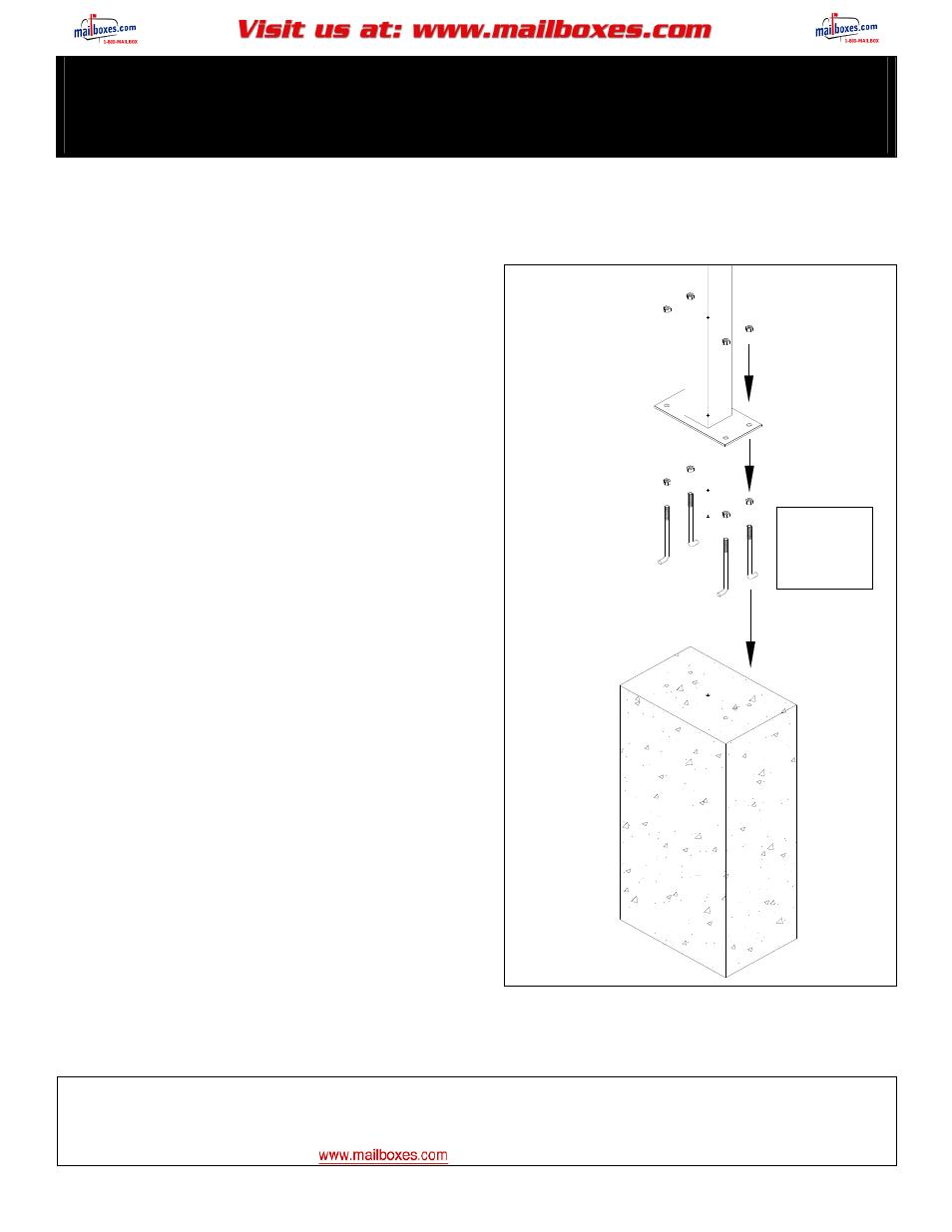 Salsbury Industries 4350 Mail Chests Bolt Mounted Pedestal User Manual | 1 page