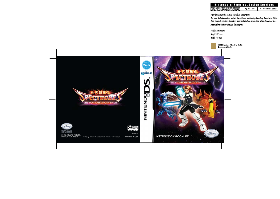 Disney Interactive Studios Spectrobes: Beyond the Portals NTR-YV4E-USA User Manual | 26 pages