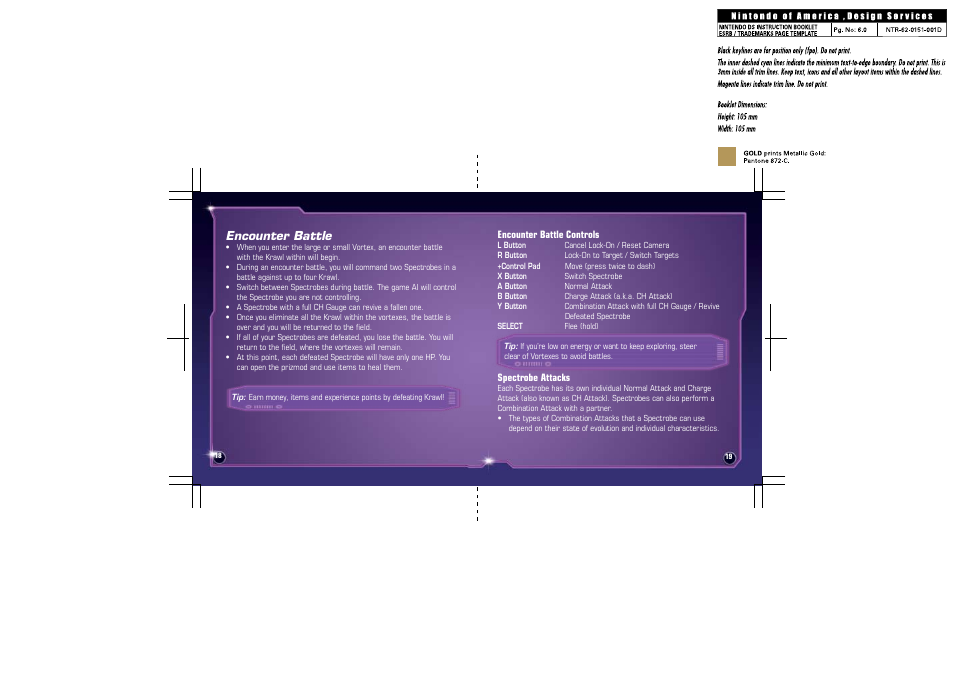 Encounter battle | Disney Interactive Studios Spectrobes: Beyond the Portals NTR-YV4E-USA User Manual | Page 12 / 26