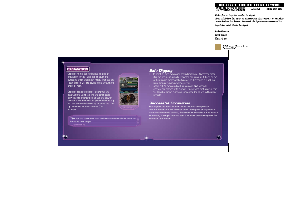 Safe digging, Successful excavation | Disney Interactive Studios Spectrobes: Beyond the Portals NTR-YV4E-USA User Manual | Page 15 / 26