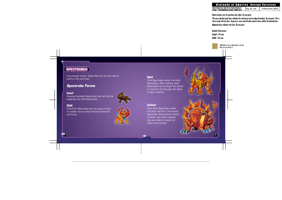 Spectrobe forms | Disney Interactive Studios Spectrobes: Beyond the Portals NTR-YV4E-USA User Manual | Page 6 / 26