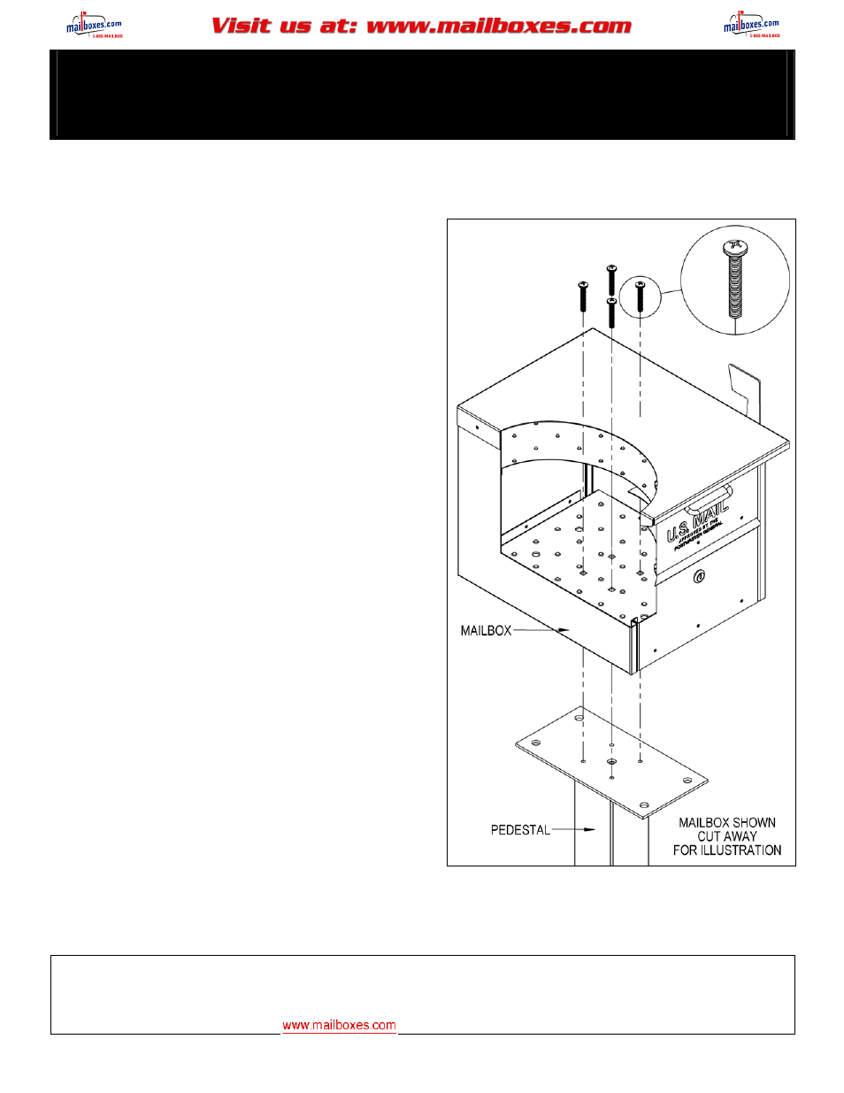 Salsbury Industries 4325D Designer Roadside Mailboxes Pedestal Mounted User Manual | 13 pages