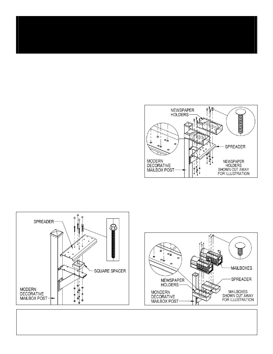 Heavy duty rural mailboxes – 4850 | Salsbury Industries 4850 Heavy Duty Rural Mailboxes 2-Wide, 3-Wide and 4-Wide Spreader & Standard Mailbox Post User Manual | Page 7 / 8