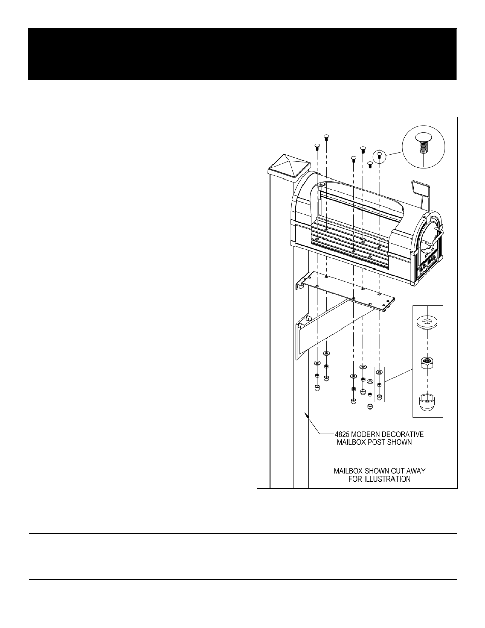 02_rural02_4855e_decorative_post_rev_01, Eagle rural mailboxes – 4855e, Decorative mailbox post installation instructions | Salsbury Industries 4855E Eagle Rural Mailboxes Standard Mailbox Post User Manual | Page 2 / 16
