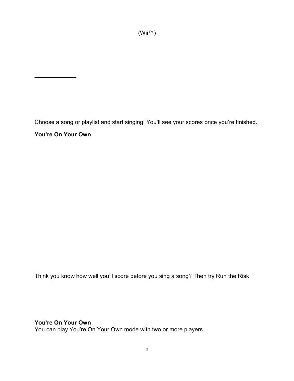 Game modes | Disney Interactive Studios Sing It: Pop Hits for Wii User Manual | Page 3 / 5