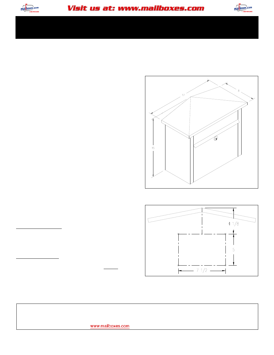 Salsbury Industries 4750 Mail Houses Wall Mounted User Manual | 5 pages