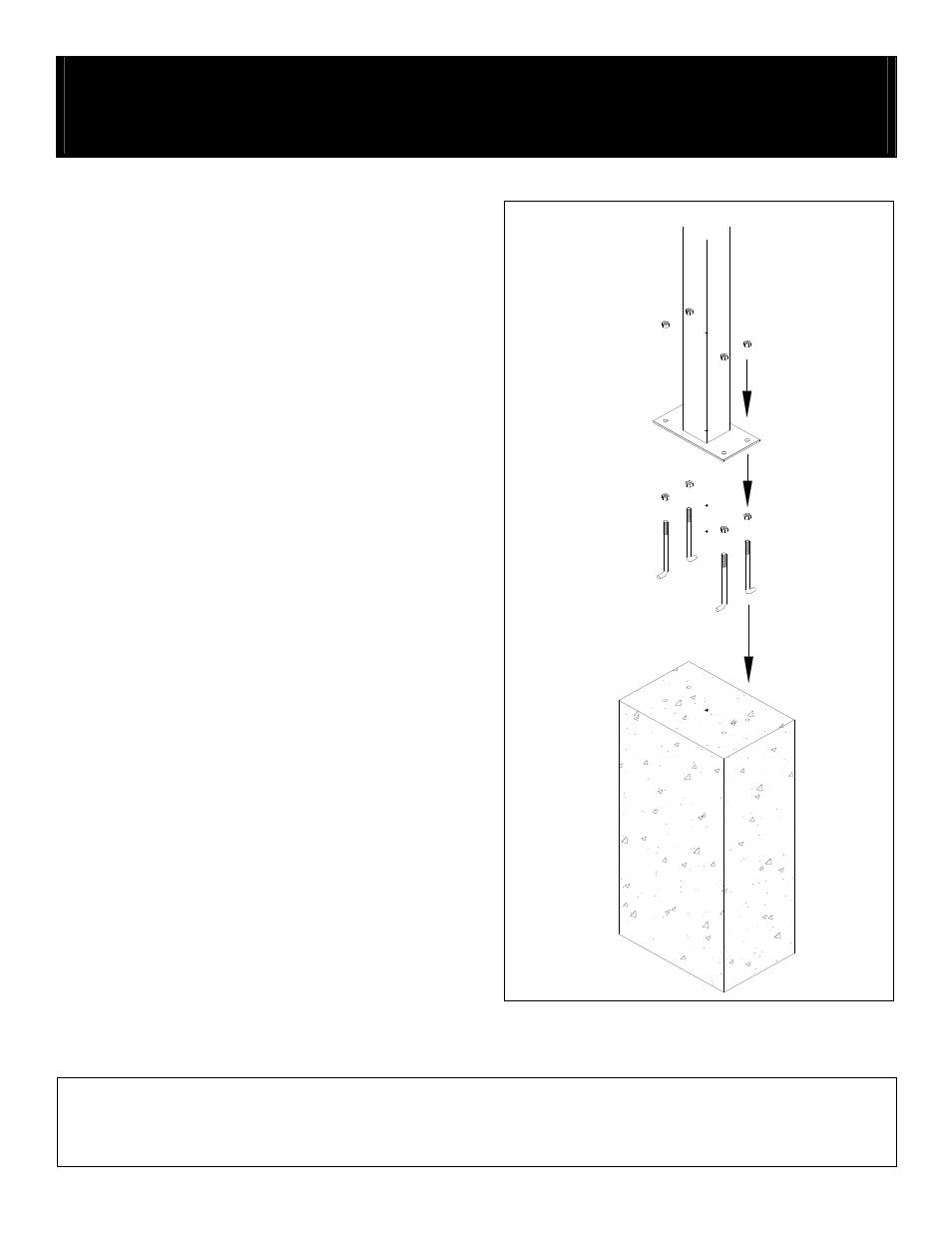 Mail houses – 4750, Bolt mounted post installation instructions, Installing the bolt mounted post onto anchor bolts | Salsbury Industries 4750 Mail Houses Wall Mounted User Manual | Page 4 / 5