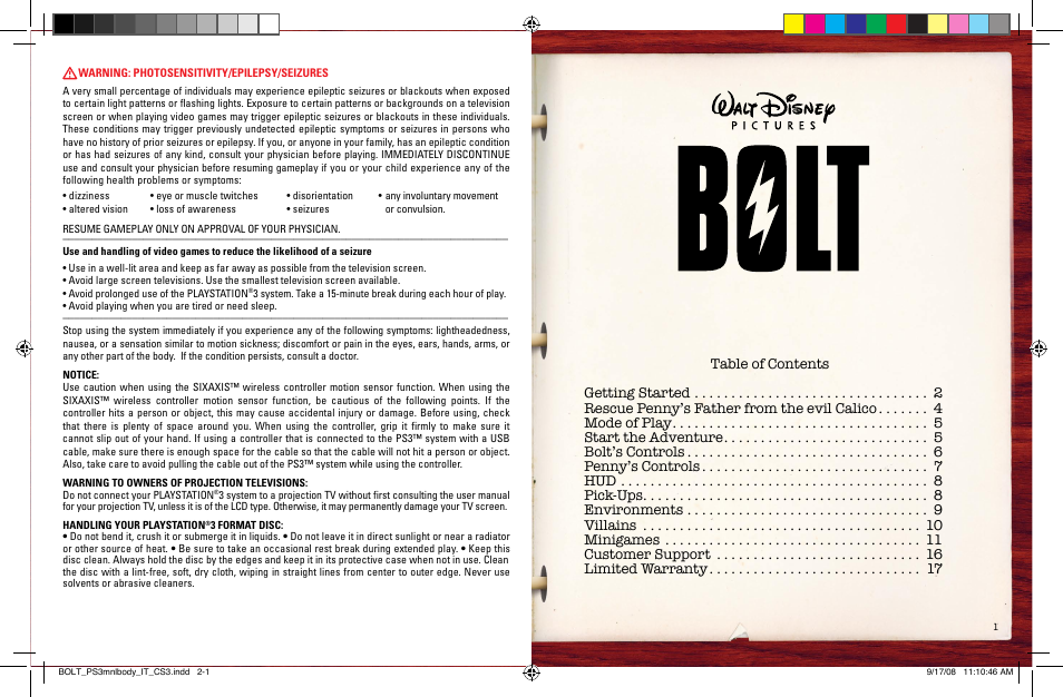 Disney Interactive Studios Walt Disney Pictures Bolt 332 User Manual | Page 2 / 7