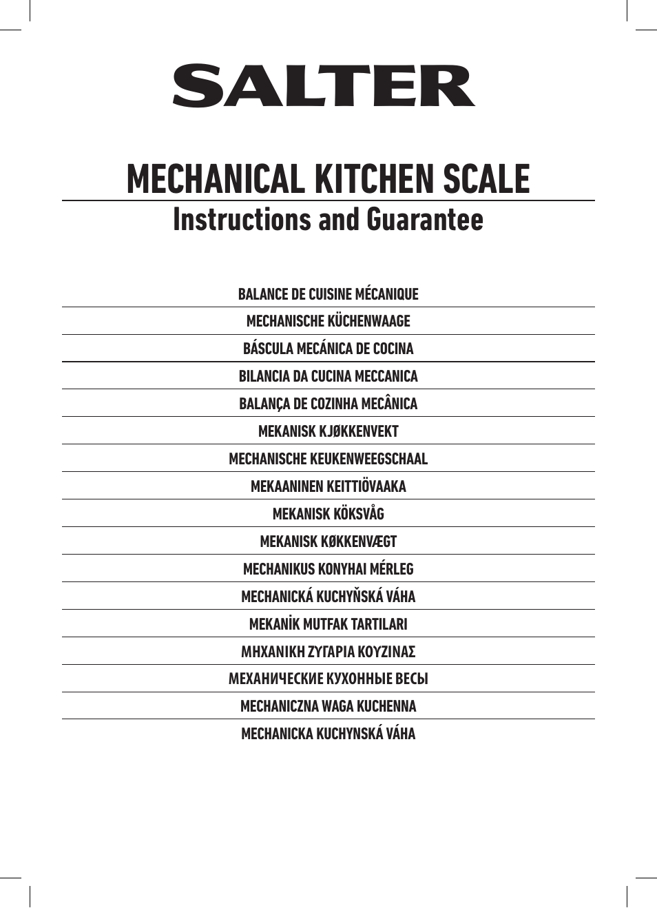 Salter 800 WHBKDR Add & Weigh Baking Mechanical Kitchen Scale User Manual | 8 pages