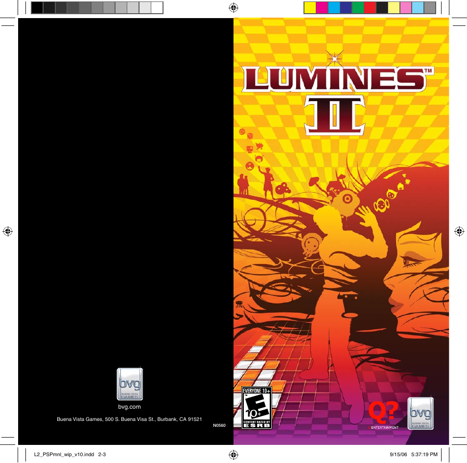 Disney Interactive Studios Lumines II for PSP User Manual | 9 pages