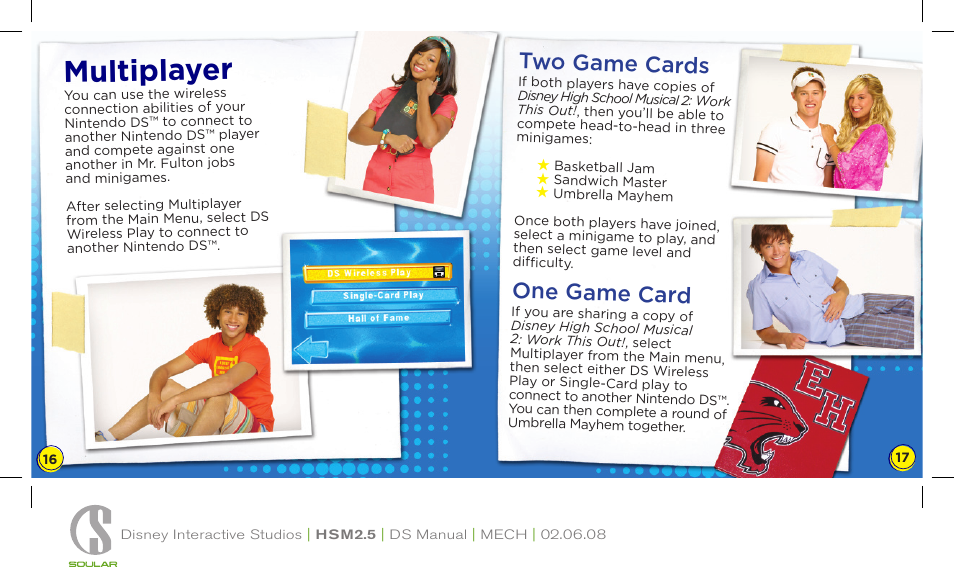Multiplayer, Two game cards, One game card | Disney Interactive Studios NTR-YI3E-USA User Manual | Page 10 / 10