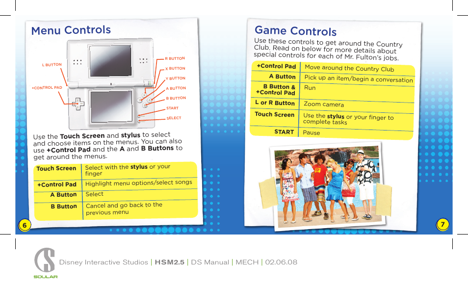Game controls, Menu controls | Disney Interactive Studios NTR-YI3E-USA User Manual | Page 5 / 10