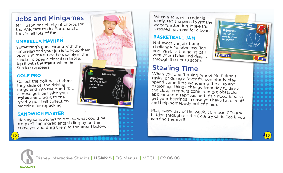 Stealing time, Jobs and minigames | Disney Interactive Studios NTR-YI3E-USA User Manual | Page 8 / 10