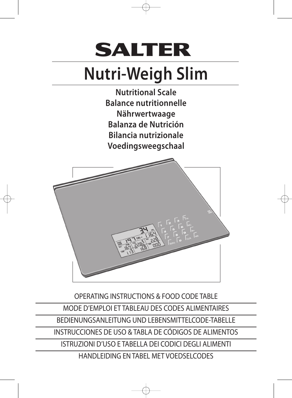 Salter 1406 SVDR Nutri-Weigh Slim Electronic Scale User Manual | 128 pages