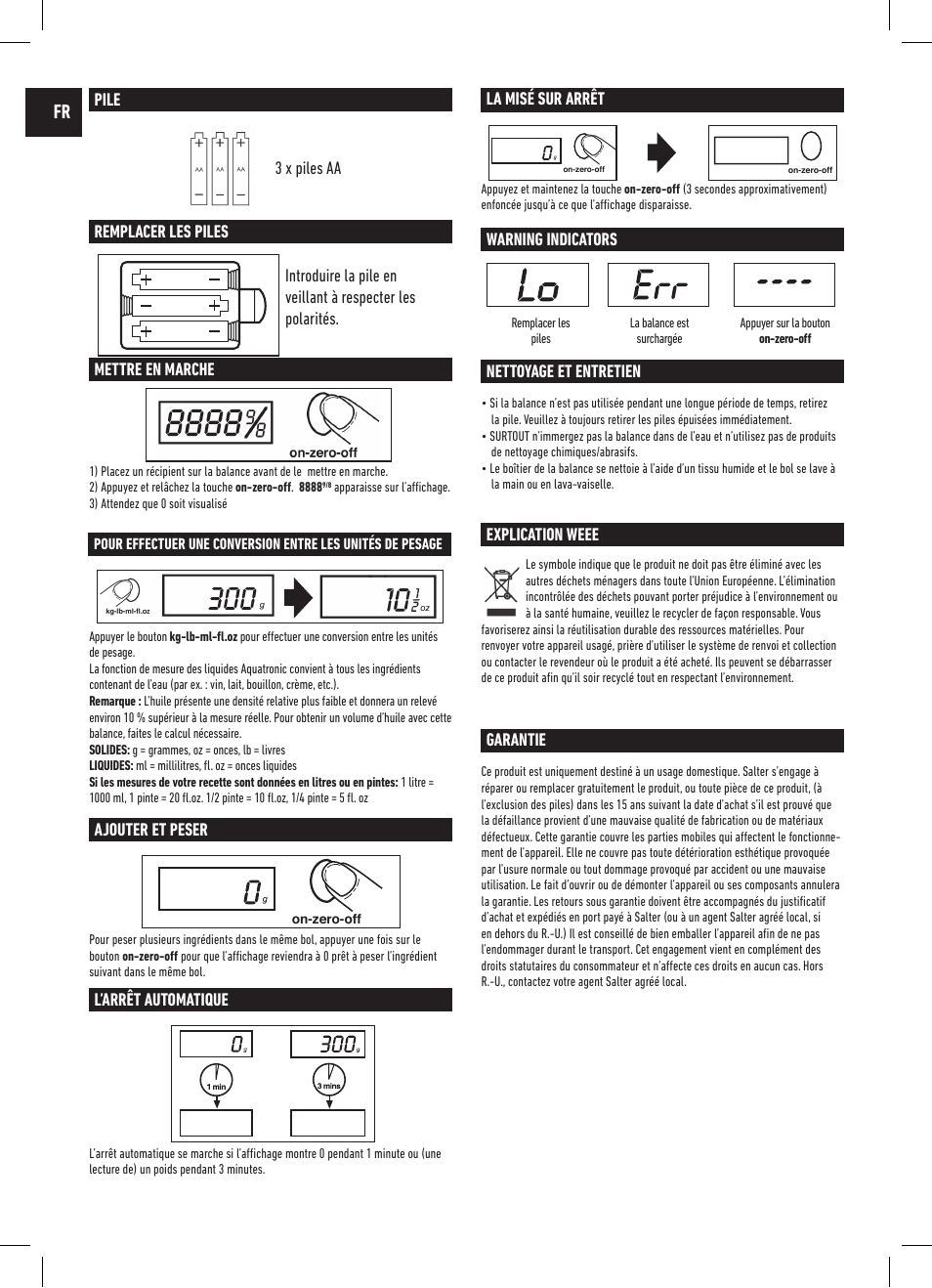 Salter 1060 WHDR Mix And Measure Electronic Scale User Manual | Page 4 / 19