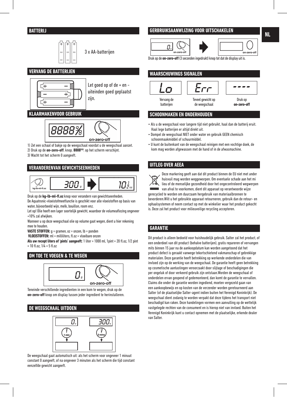 Salter 1060 WHDR Mix And Measure Electronic Scale User Manual | Page 7 / 19