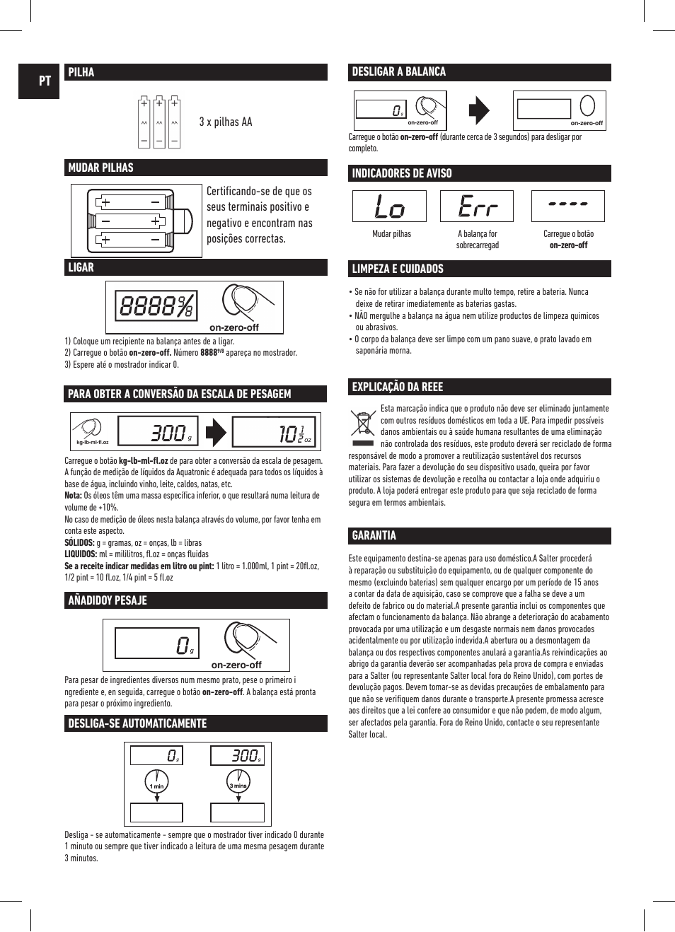 Salter 1060 WHDR Mix And Measure Electronic Scale User Manual | Page 8 / 19