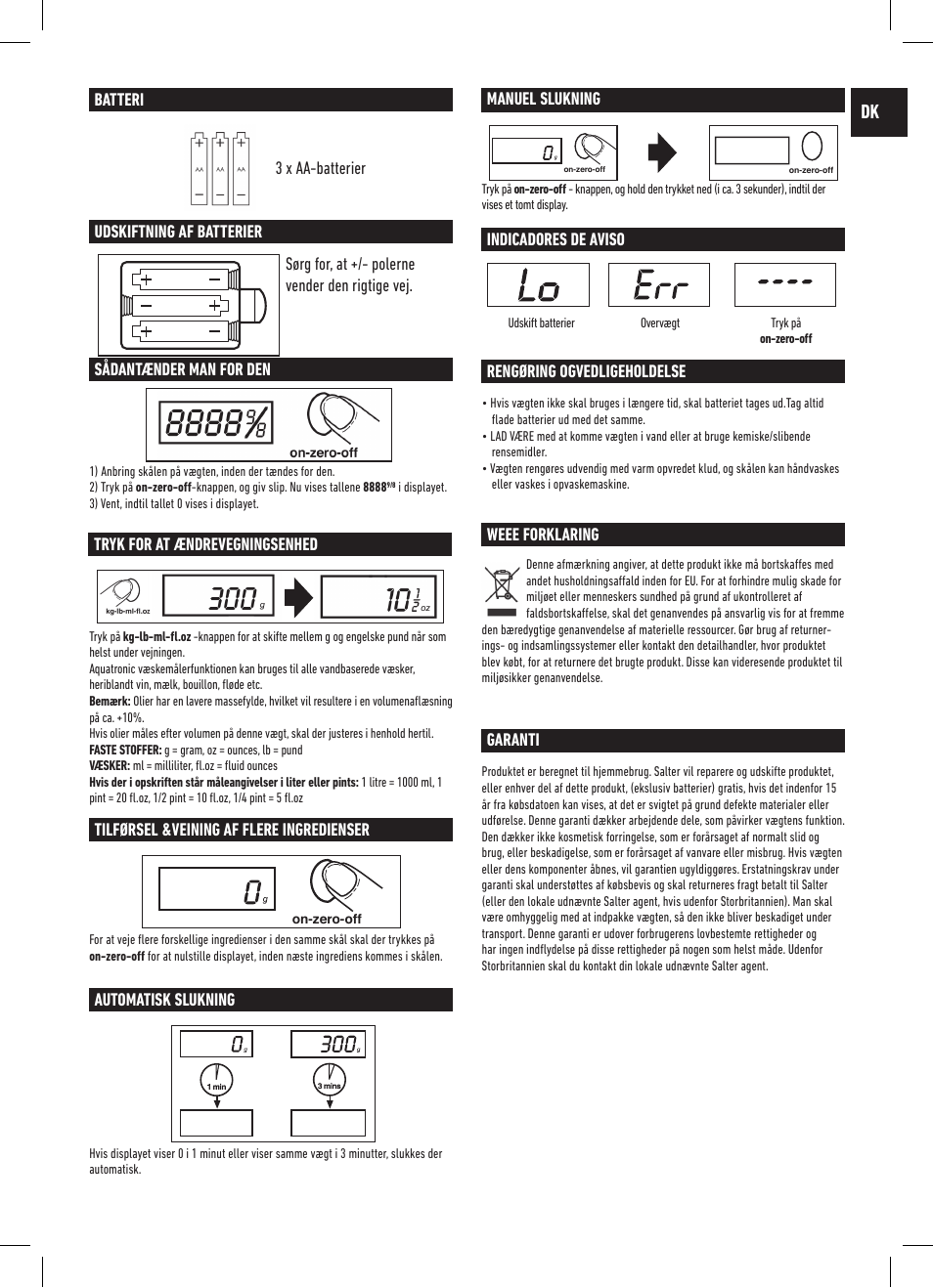 Salter 1060 WHDR Mix And Measure Electronic Scale User Manual | Page 9 / 19