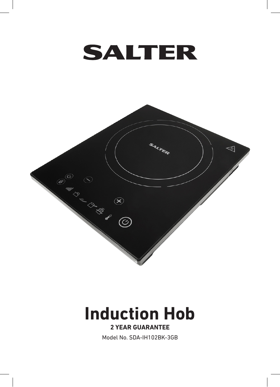 Salter SDA-IH102BK Induction Hob User Manual | 8 pages