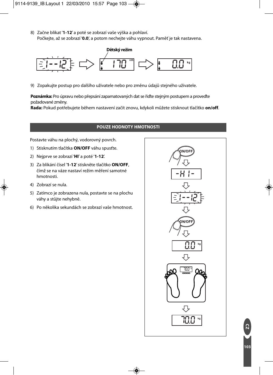 Salter 9139 WH3R Compact Analyser Scale User Manual | Page 103 / 140