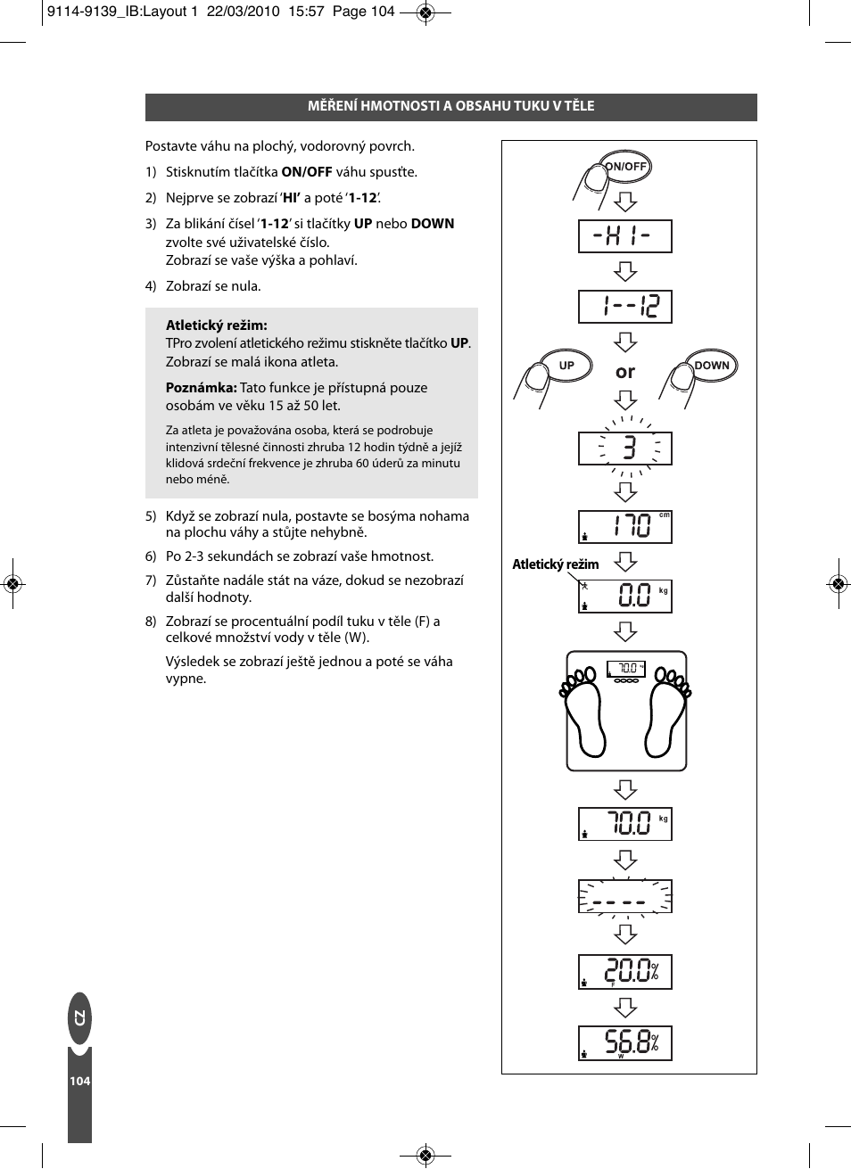 Salter 9139 WH3R Compact Analyser Scale User Manual | Page 104 / 140