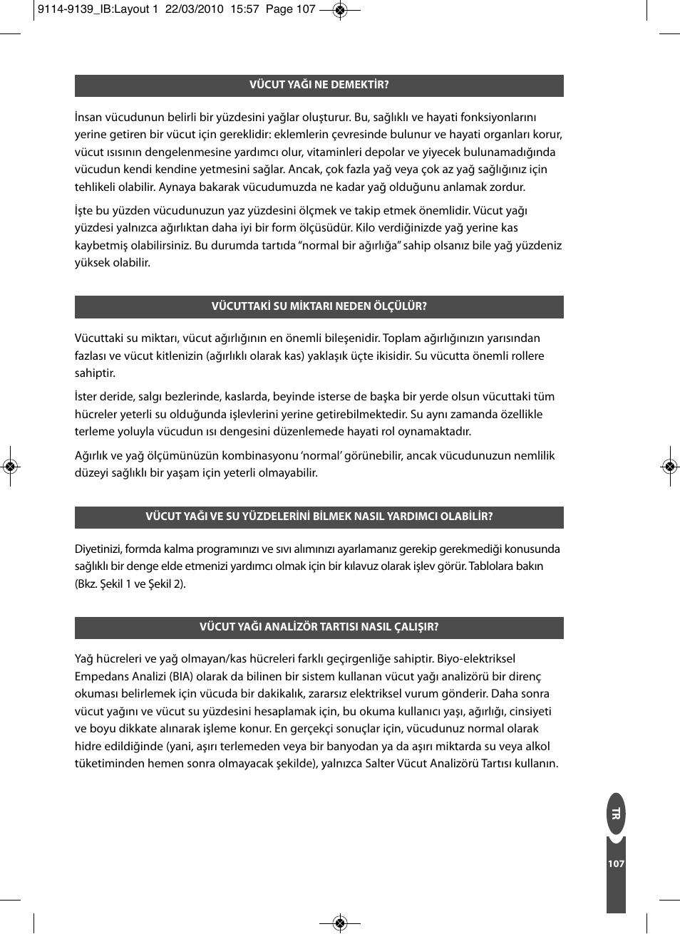 Salter 9139 WH3R Compact Analyser Scale User Manual | Page 107 / 140