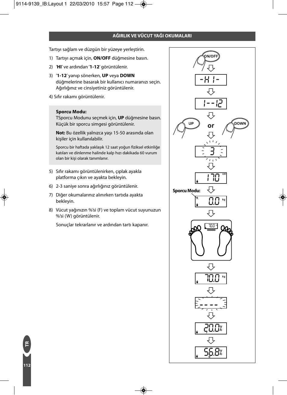 Salter 9139 WH3R Compact Analyser Scale User Manual | Page 112 / 140