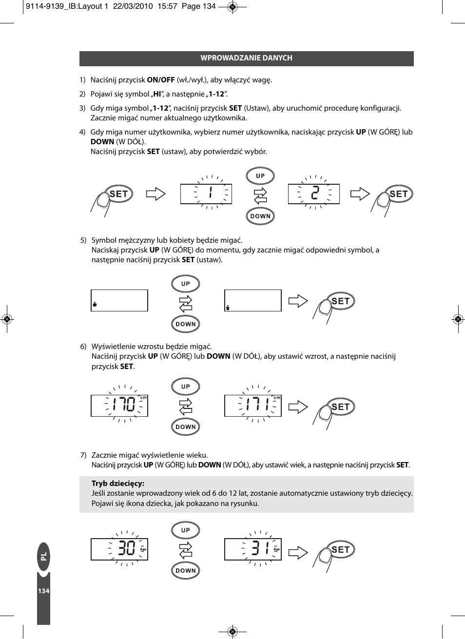 Salter 9139 WH3R Compact Analyser Scale User Manual | Page 134 / 140