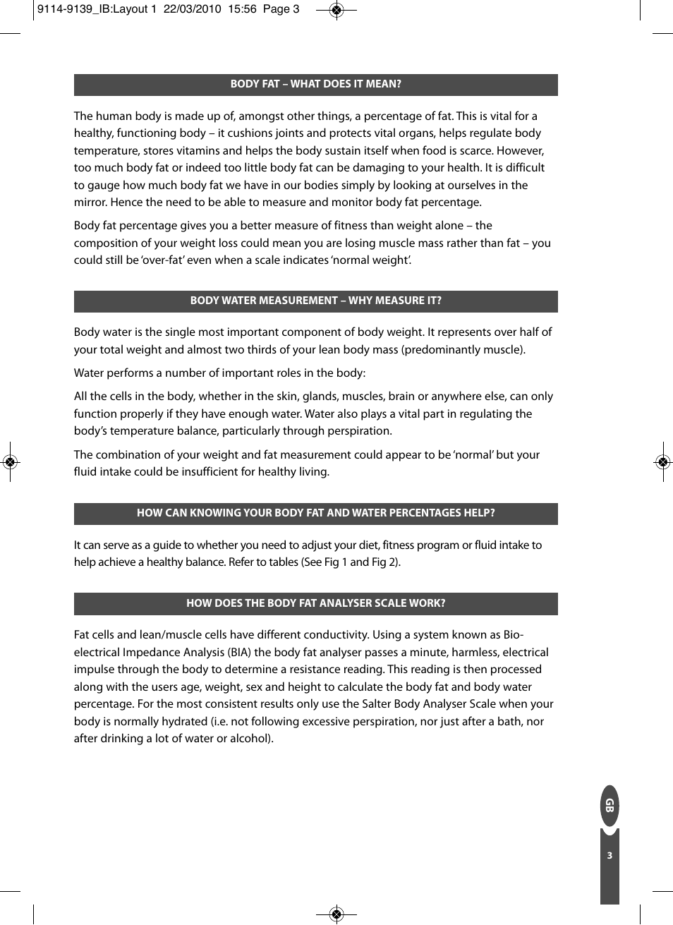 Salter 9139 WH3R Compact Analyser Scale User Manual | Page 3 / 140