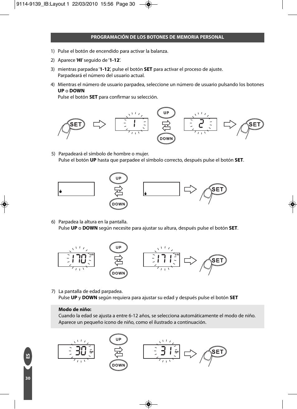 Salter 9139 WH3R Compact Analyser Scale User Manual | Page 30 / 140