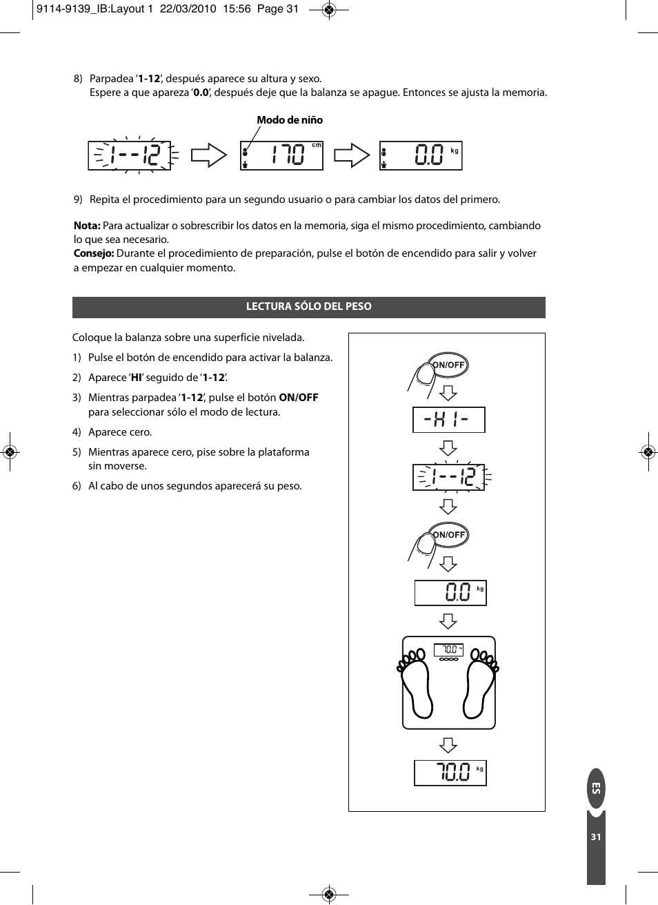 Salter 9139 WH3R Compact Analyser Scale User Manual | Page 31 / 140