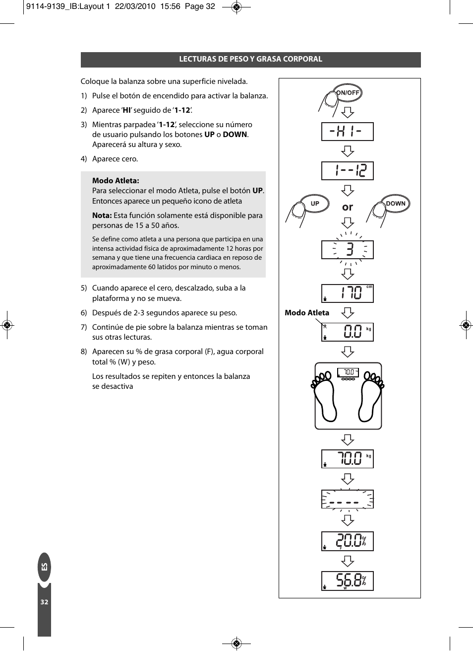 Salter 9139 WH3R Compact Analyser Scale User Manual | Page 32 / 140