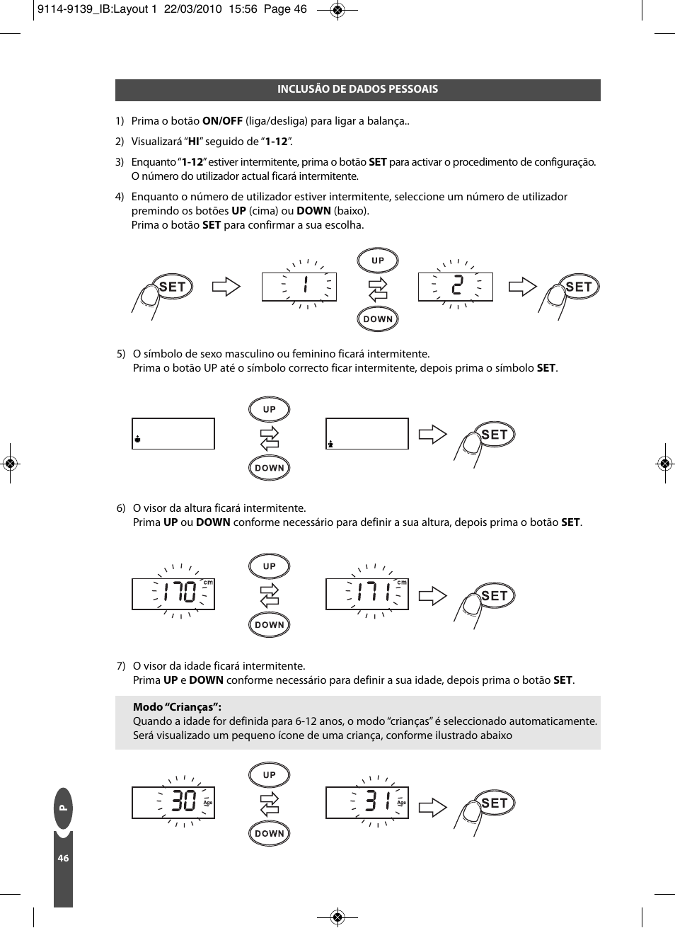 Salter 9139 WH3R Compact Analyser Scale User Manual | Page 46 / 140