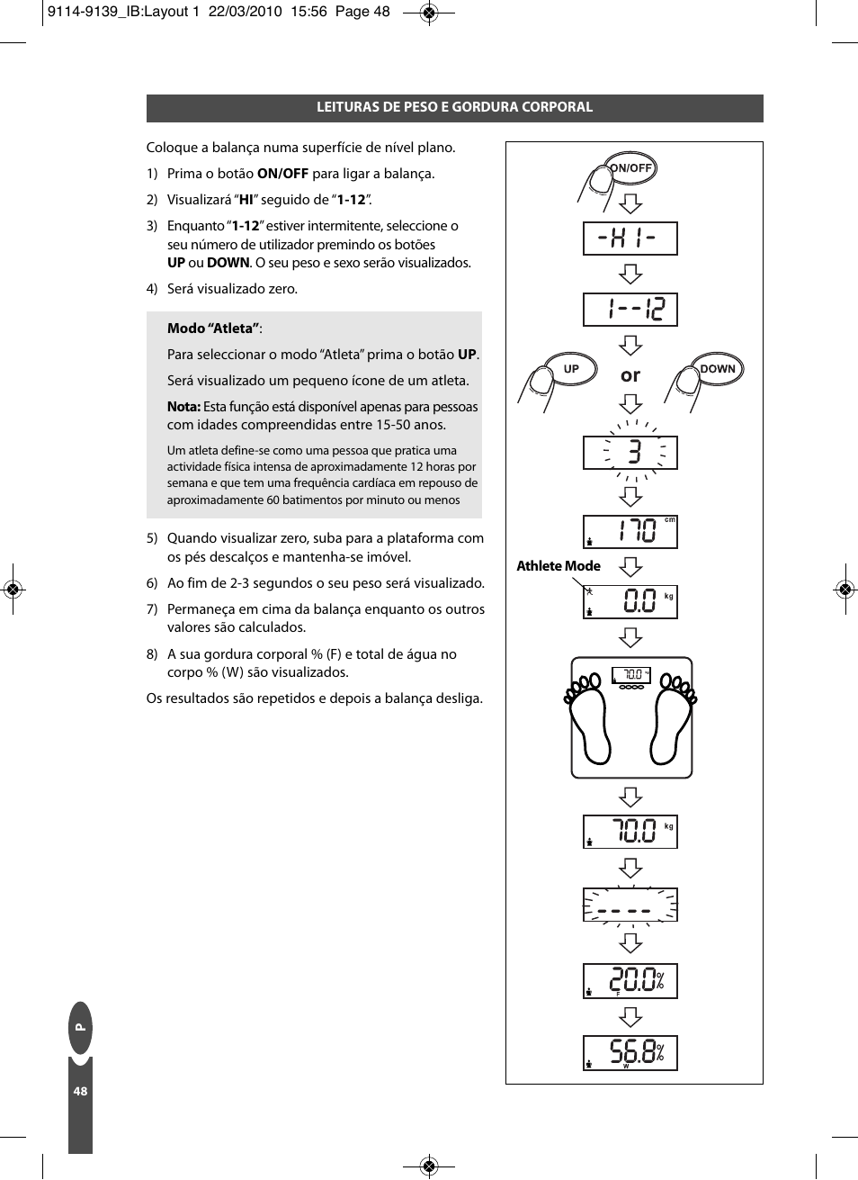 Salter 9139 WH3R Compact Analyser Scale User Manual | Page 48 / 140