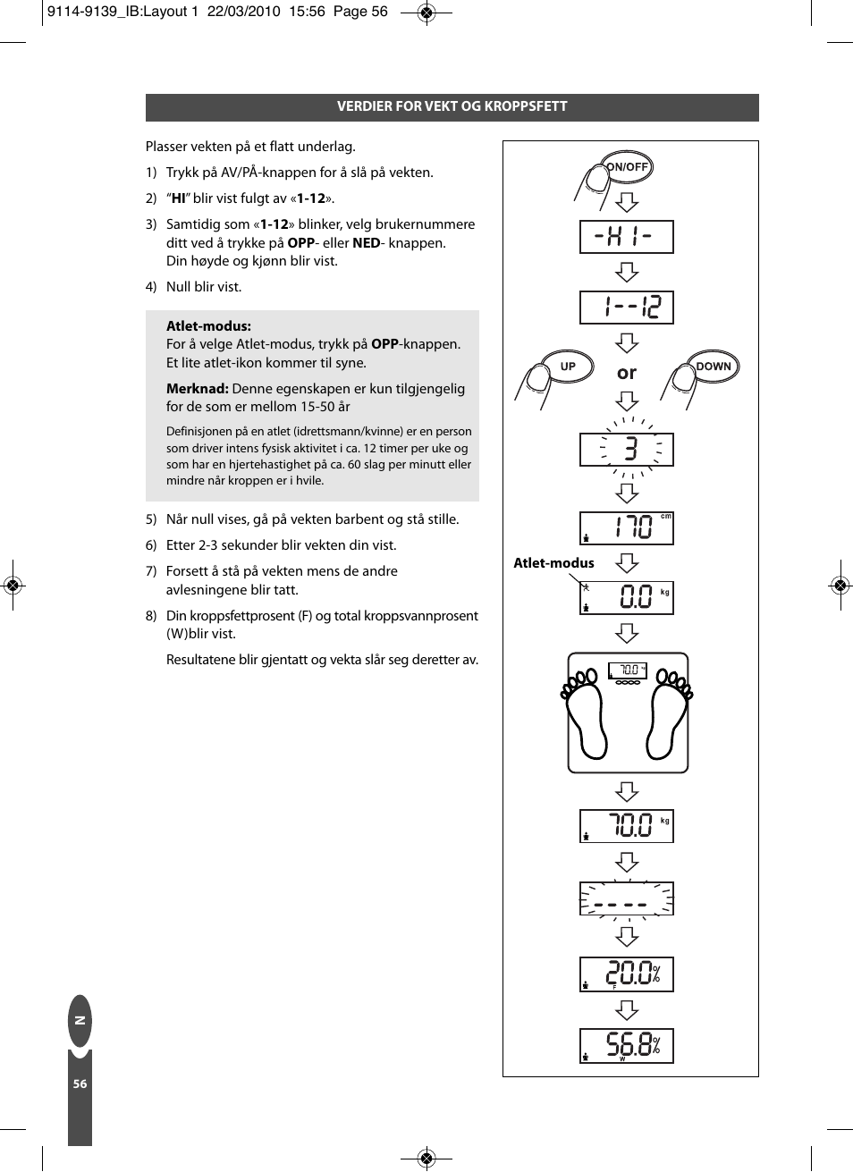 Salter 9139 WH3R Compact Analyser Scale User Manual | Page 56 / 140