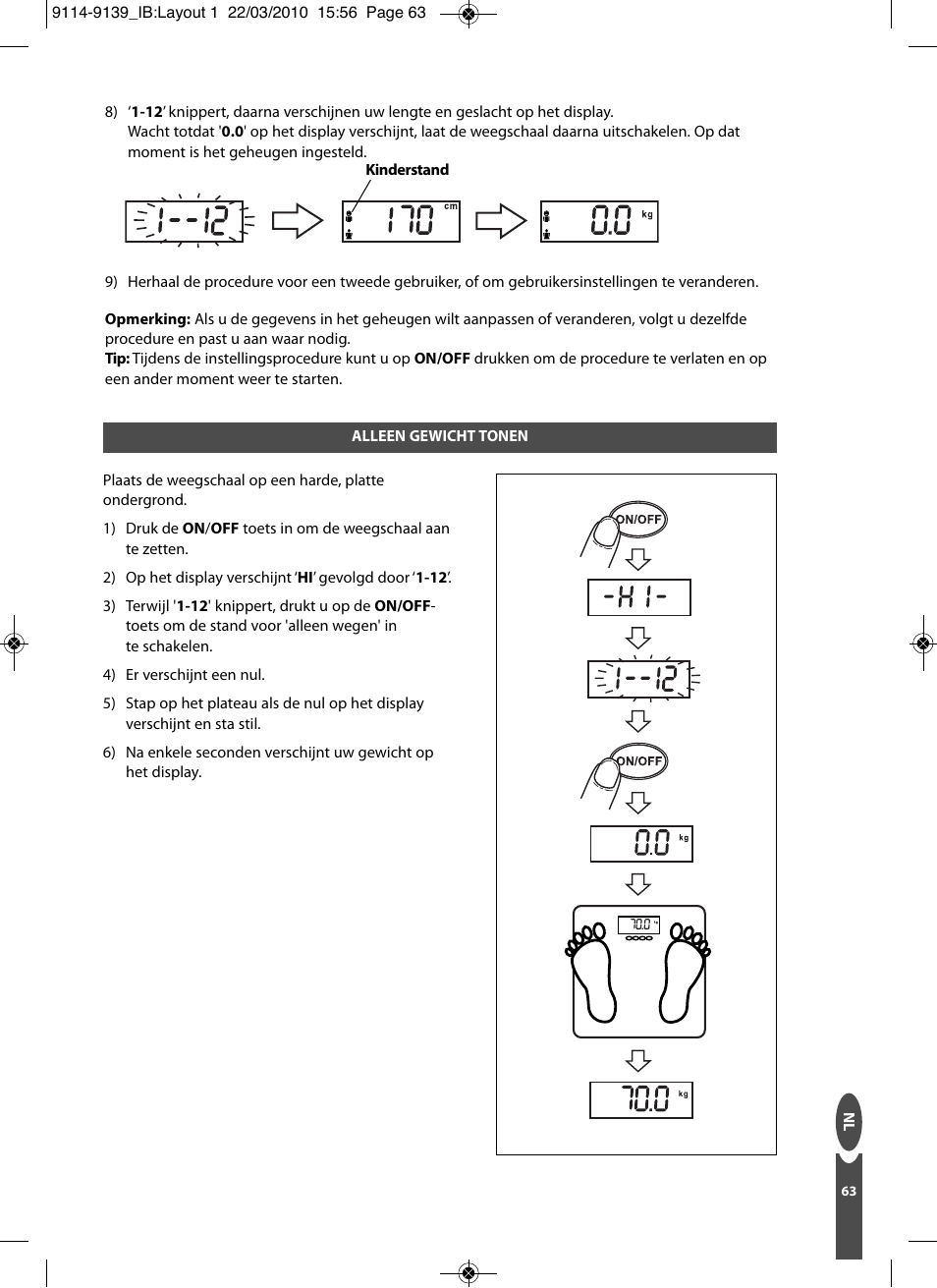 Salter 9139 WH3R Compact Analyser Scale User Manual | Page 63 / 140