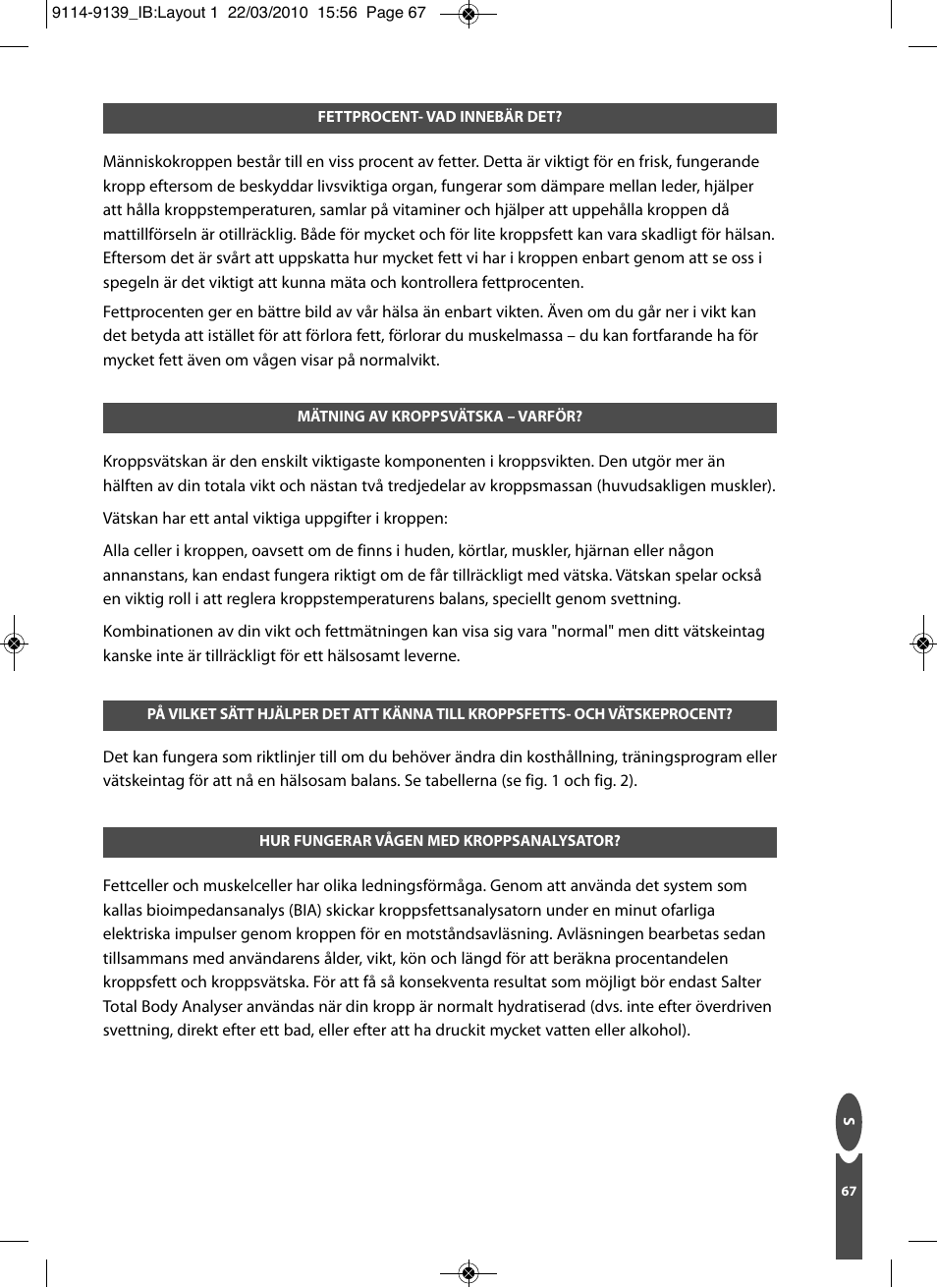 Salter 9139 WH3R Compact Analyser Scale User Manual | Page 67 / 140