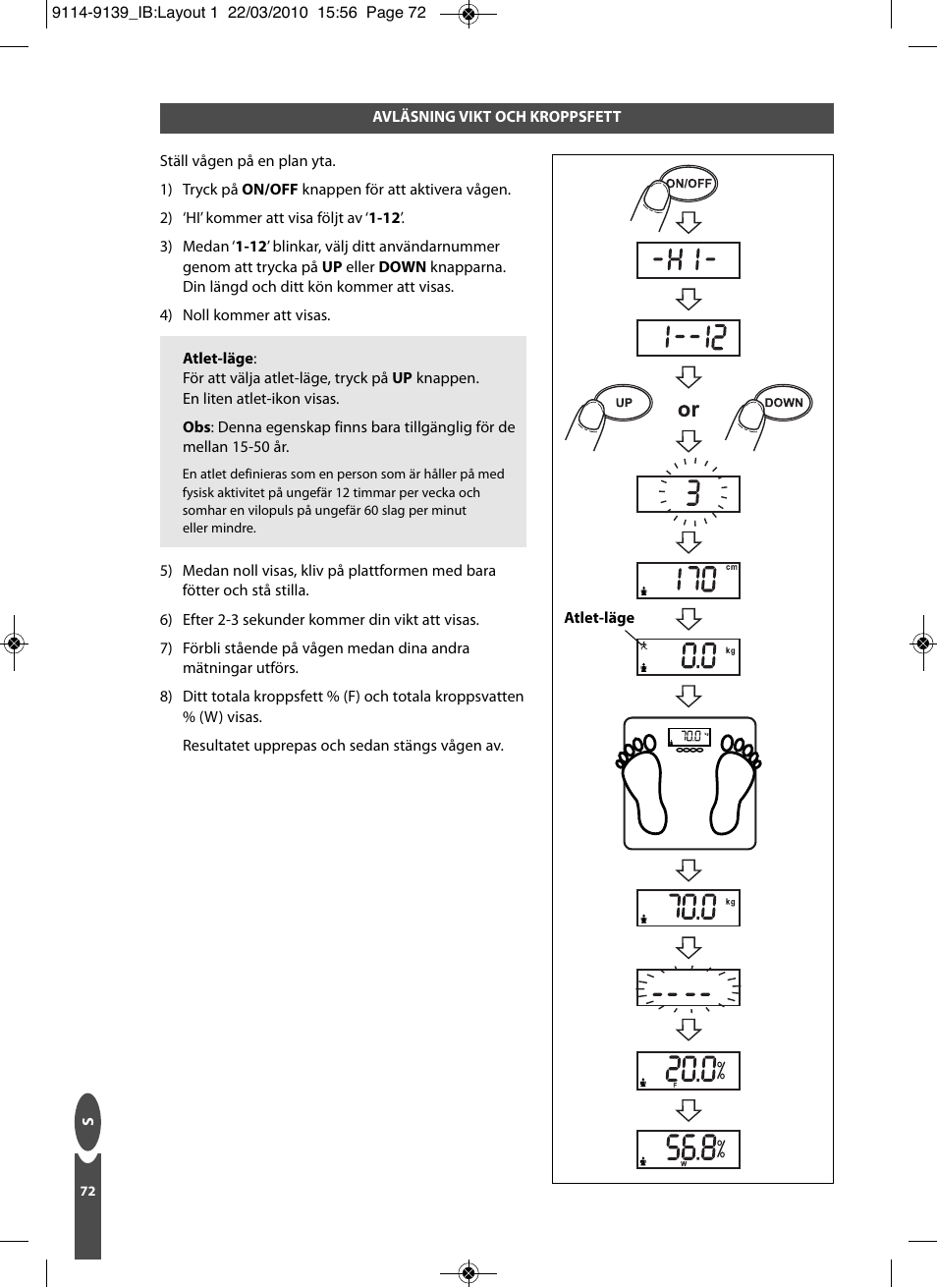 Salter 9139 WH3R Compact Analyser Scale User Manual | Page 72 / 140