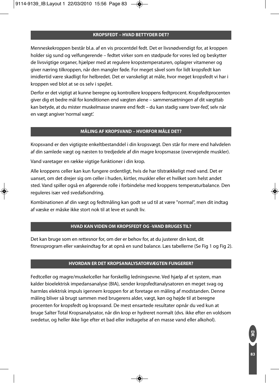 Salter 9139 WH3R Compact Analyser Scale User Manual | Page 83 / 140