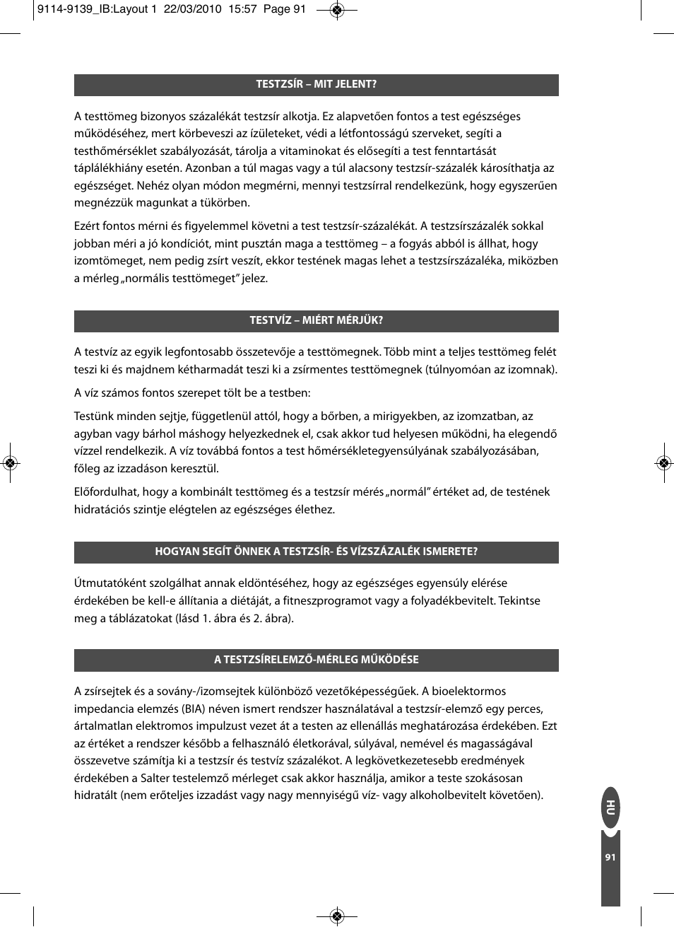 Salter 9139 WH3R Compact Analyser Scale User Manual | Page 91 / 140