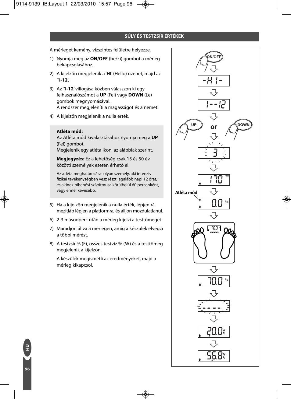 Salter 9139 WH3R Compact Analyser Scale User Manual | Page 96 / 140