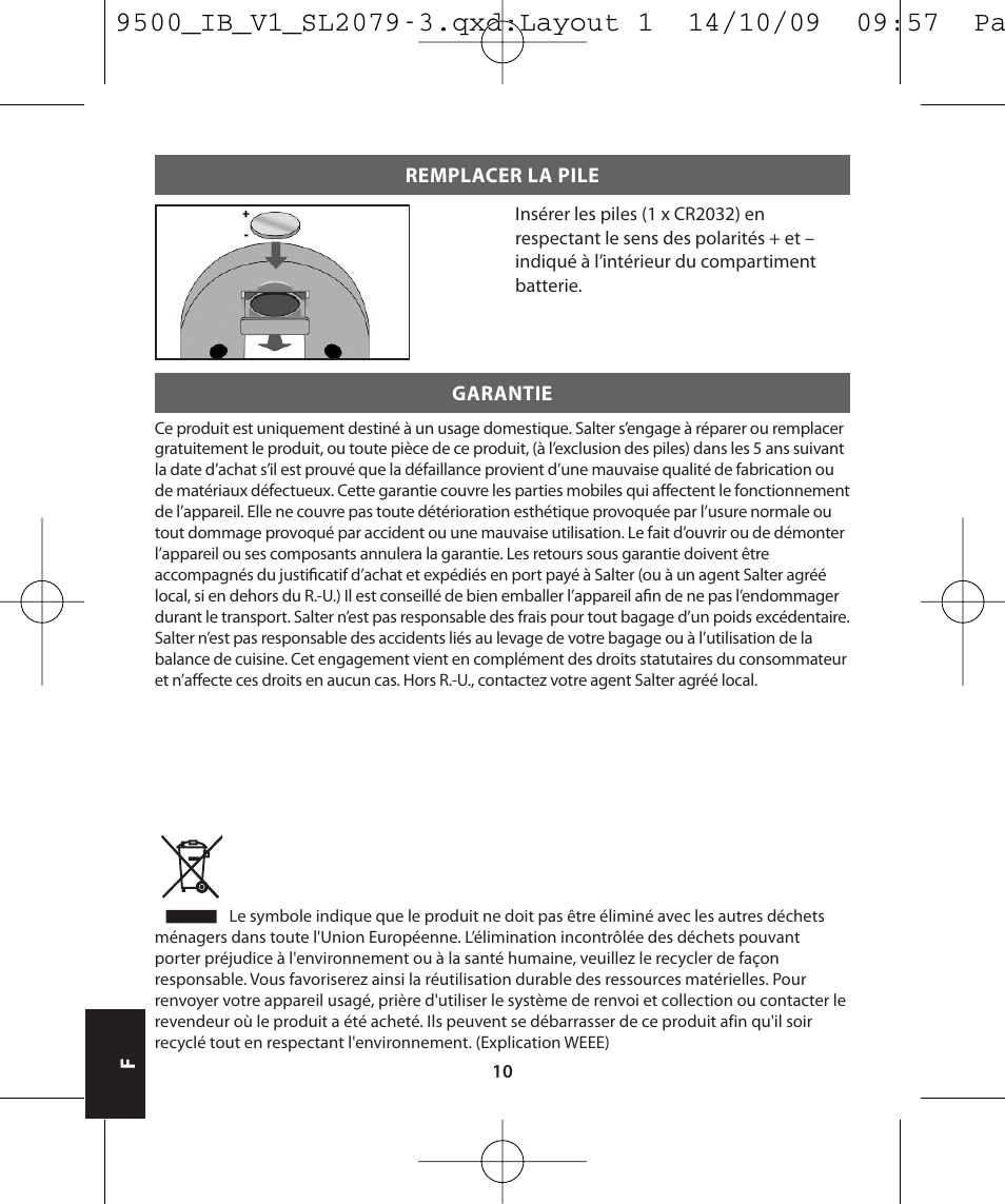 Salter 9500 BKDCTM Luggage Scale User Manual | Page 10 / 79