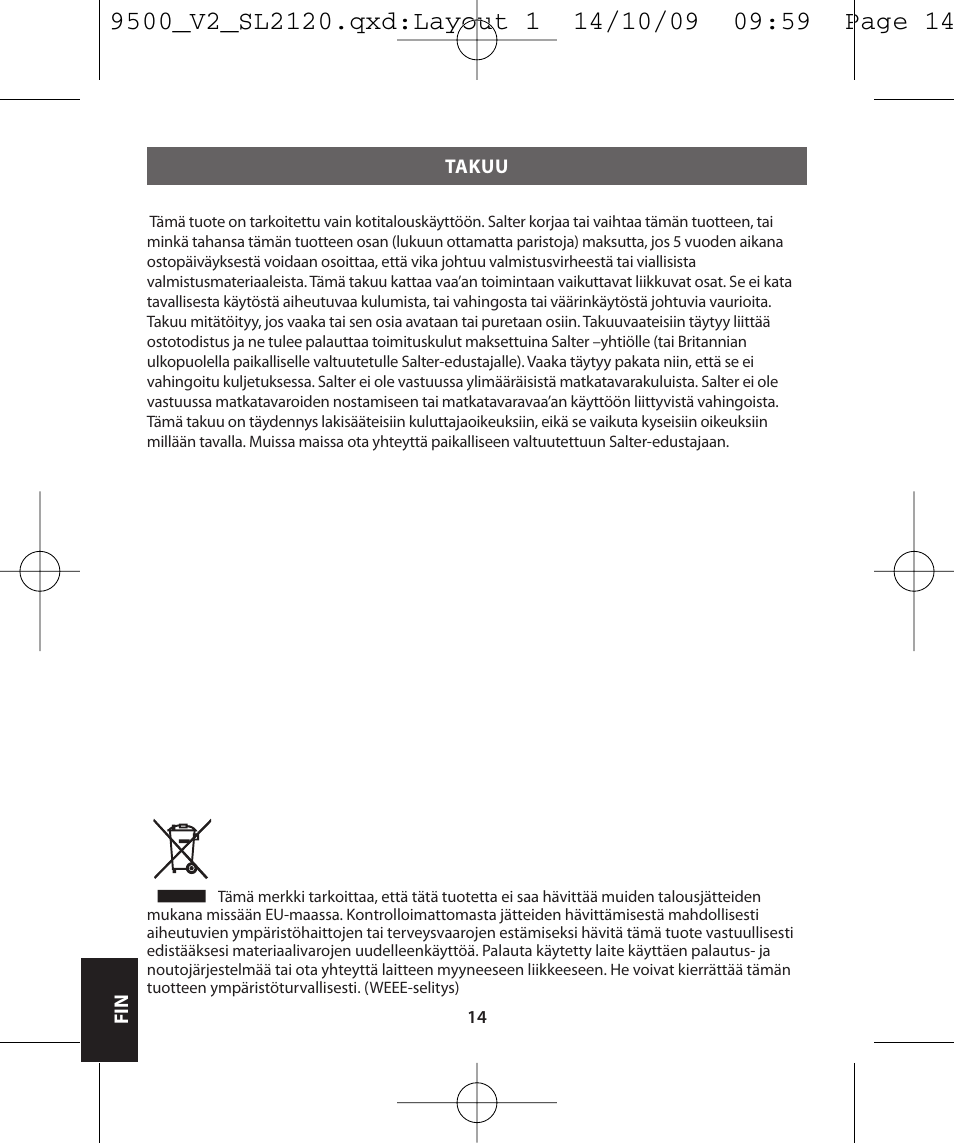 Salter 9500 BKDCTM Luggage Scale User Manual | Page 53 / 79