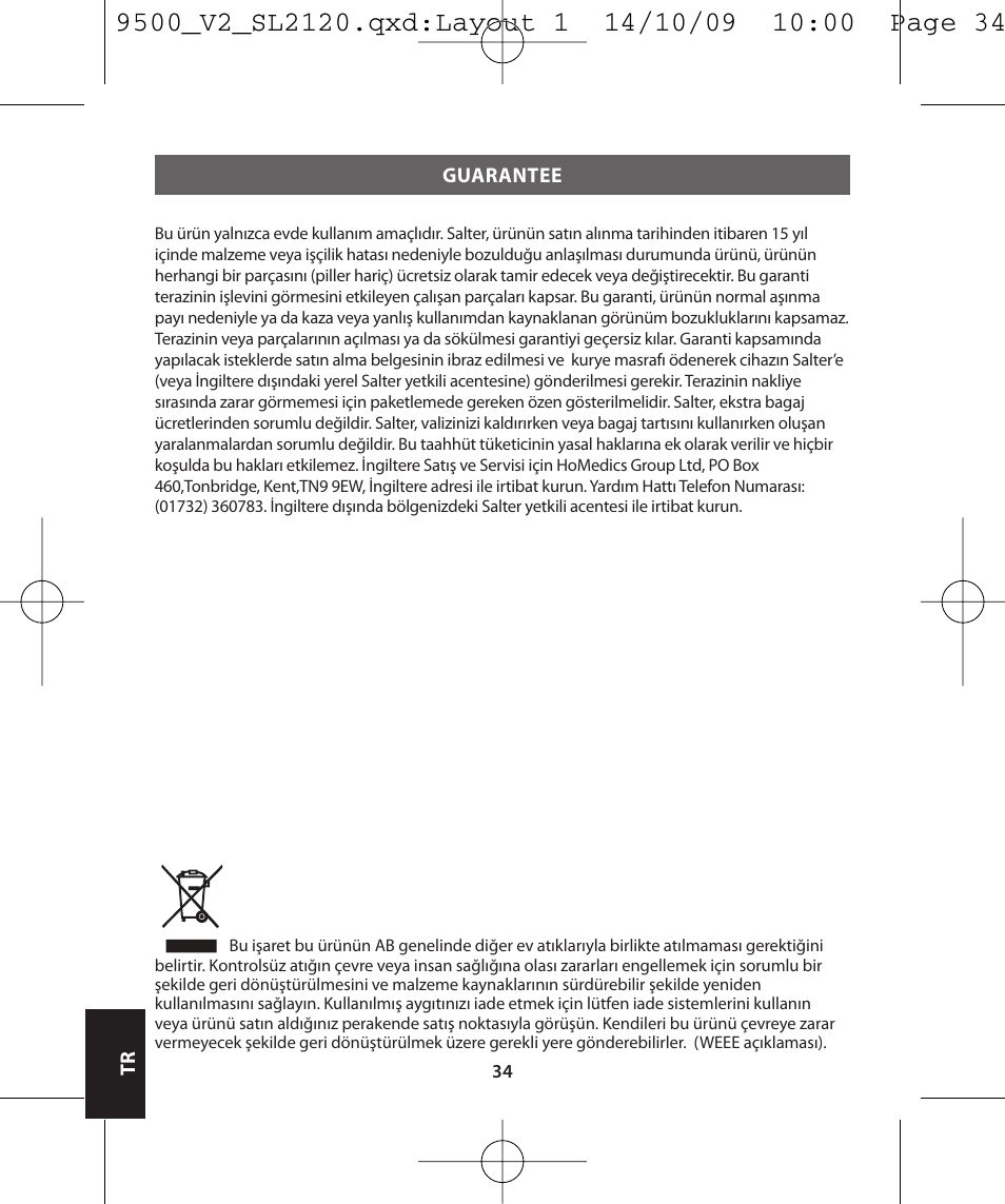 Salter 9500 BKDCTM Luggage Scale User Manual | Page 73 / 79