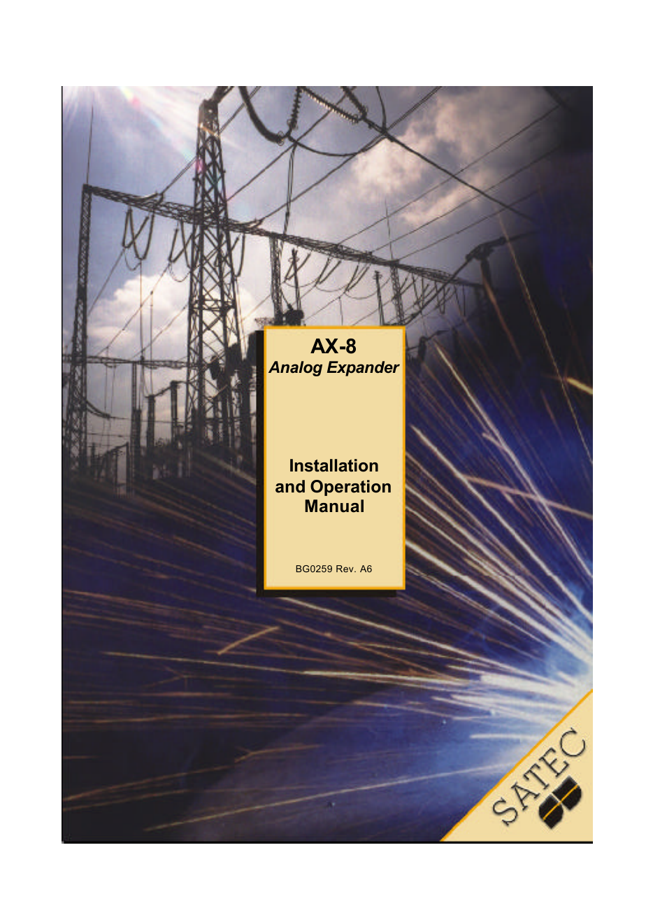 SATEC AX-8 User Manual | 15 pages