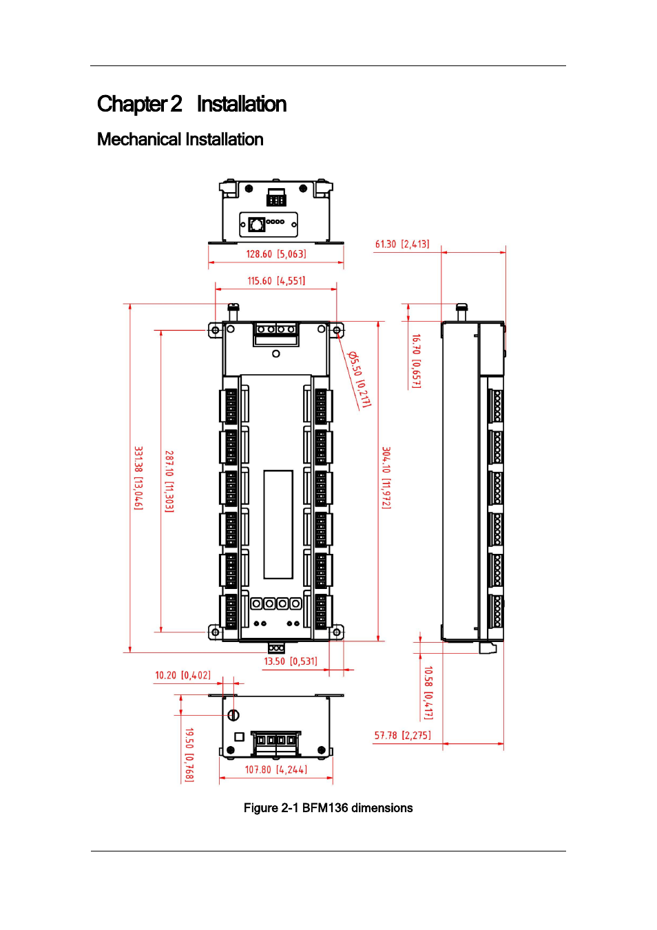 Chapter 2 installation, Mechanical installation | SATEC BFM136 User Manual | Page 9 / 70